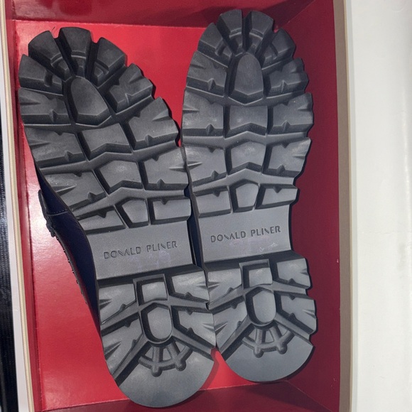 Navy Studded Platform Loafers - Picture 5 of 8